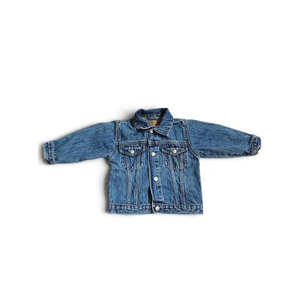 Vintage OshKosh B’gosh 24M Denim Jean Jacket Toddler Trucker 100% Cotton